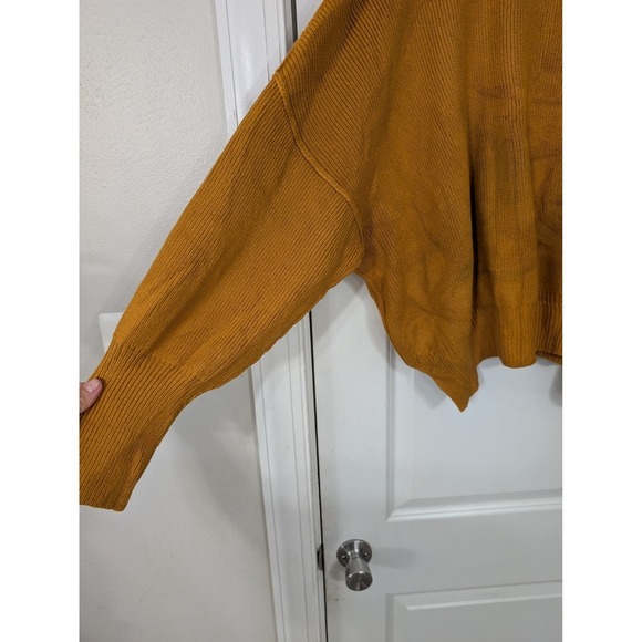 Free People Easy Street Tunic Inca Gold Sweater women's small oversized chunky - Picture 7 of 11